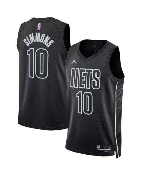 Brooklyn Nets Ben Simmons #10 Schwarzes Swingman-Trikot 2022/23 für Herren