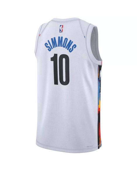 Brooklyn Nets Ben Simmons #10 Weißes Swingman-Trikot 2022/23 für Herren – City Edition
