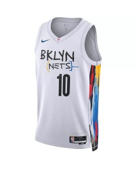 Brooklyn Nets Ben Simmons #10 Weißes Swingman-Trikot 2022/23 für Herren – City Edition