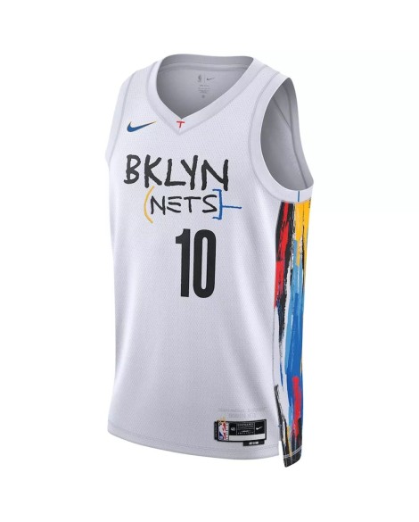 Brooklyn Nets Ben Simmons #10 Weißes Swingman-Trikot 2022/23 für Herren – City Edition