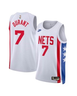Herren 2022/23 Weißes Brooklyn Nets Kevin Durant #7 Swingman-Trikot – Classic Edition