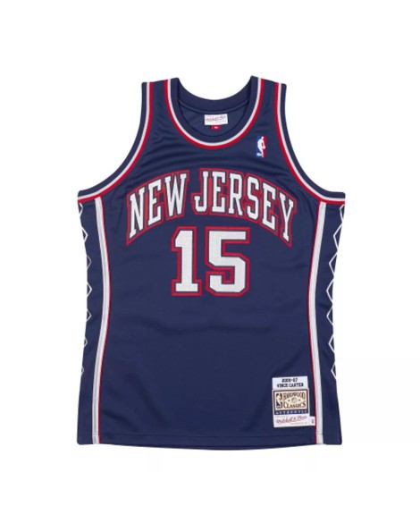 New Jersey Nets Vince Carter # 15 Mitchell & Ness Weiß 06-07 Swingman-Trikot Hardwood Classics für Herren