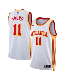 Atlanta Hawks Trae Young #11 Nike Weißes Swingman-Trikot 2022/23 für Herren – Association Edition