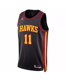 Atlanta Hawks Trae Young #11 Jordan Brand schwarzes Swingman-Trikot 2022/23 für Herren