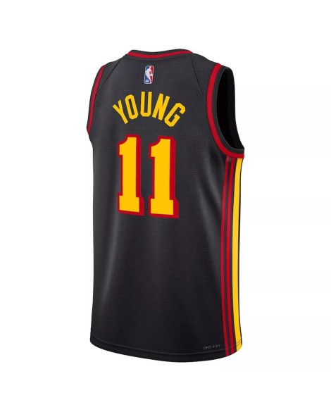 Atlanta Hawks Trae Young #11 Jordan Brand schwarzes Swingman-Trikot 2022/23 für Herren