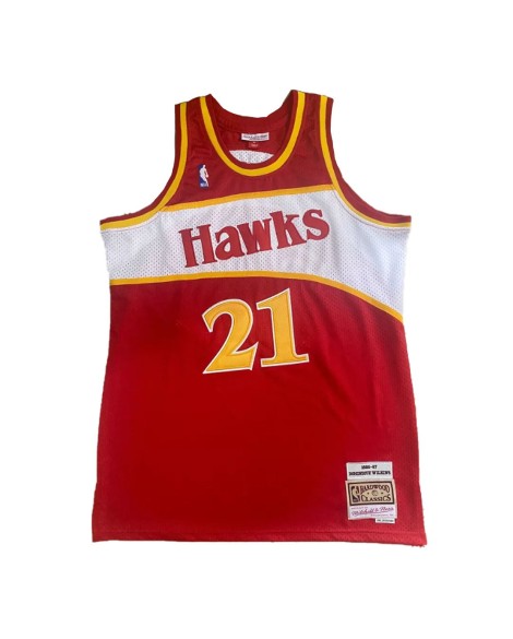 NBA-Swingman-Trikot Nr. 21 von Mitchell & Ness, Atlanta Hawks Wilkins, rot, für Männer, 1986/87