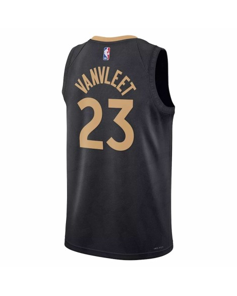 Herren Nike Fred Vanvleet Toronto Raptors No. 23 Schwarz Swingman 2022/23 Shirt mit City Edition
