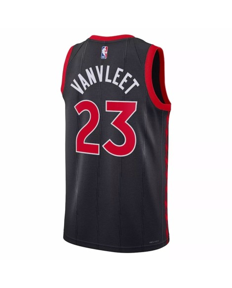 Fred Vanvleet 2022/23 Herren Toronto Raptors Jordan Brand Schwarz Swingman Jersey mit Disclaimer Edition