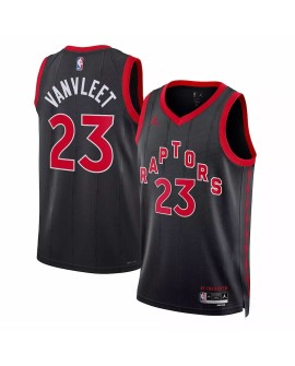 Fred Vanvleet 2022/23 Herren Toronto Raptors Jordan Brand Schwarz Swingman Jersey mit Disclaimer Edition