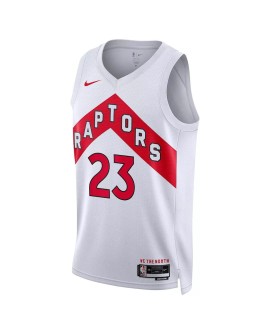 Toronto Raptors Fred Vanvleet 2022 White Swingman Men's No. 23 Shirt mit Assoziation Edition