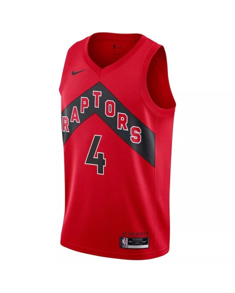 Herren Swingman Toronto Raptors Scottie Barnes 2022/23 Red No. 4 Shirt mit Icon Edition