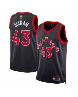 Toronto Raptors 2022/23 Jordan Brand Black Swingman 43 Shirt für Herren