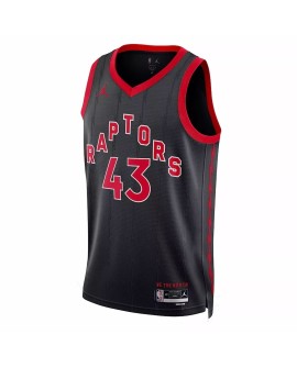 Toronto Raptors 2022/23 Jordan Brand Black Swingman 43 Shirt für Herren