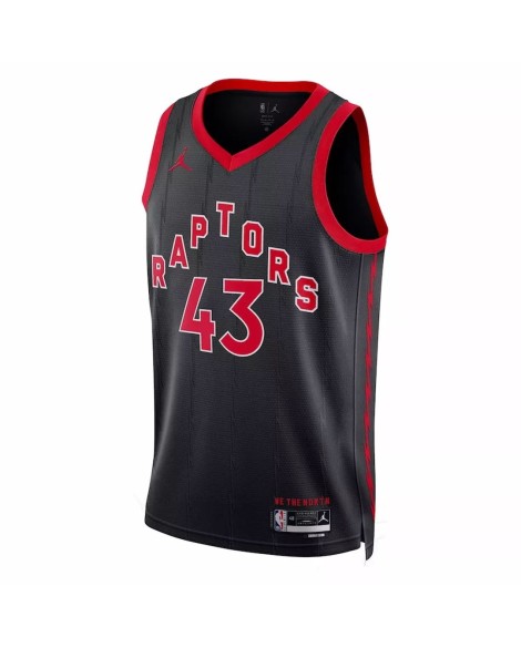 Toronto Raptors 2022/23 Jordan Brand Black Swingman 43 Shirt für Herren