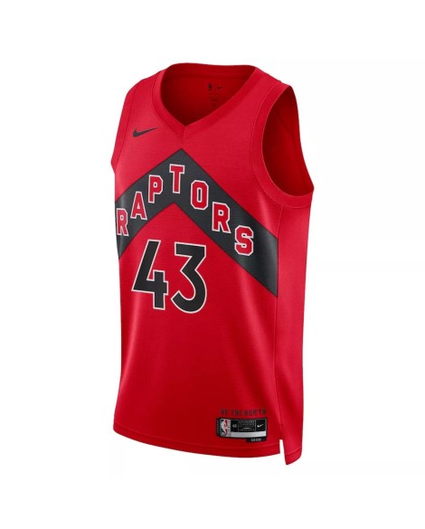 Herren Toronto Raptors 2022/23 Red Swingman 43 Shirt mit Icon Edition
