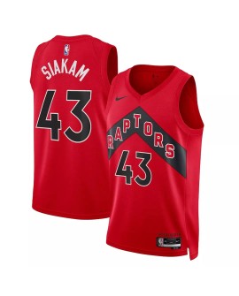 Herren Toronto Raptors 2022/23 Red Swingman 43 Shirt mit Icon Edition