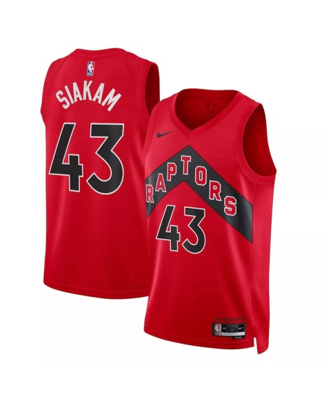 Herren Toronto Raptors 2022/23 Red Swingman 43 Shirt mit Icon Edition