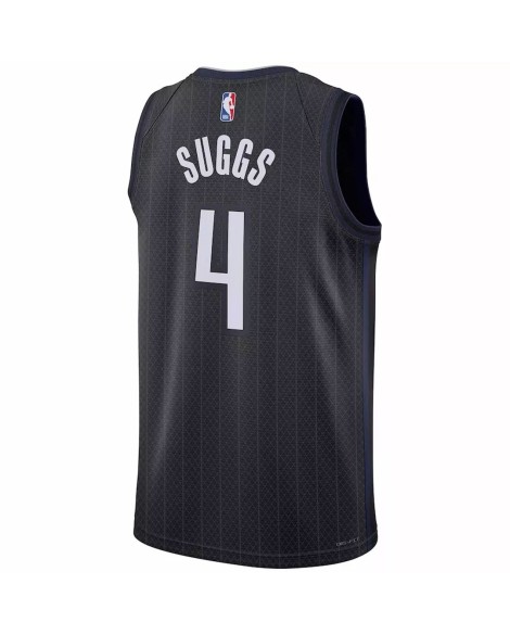 Herren Nike Black 2022/23 Orlando Magic Jalen Suggs No. 4 Swingman Shirt für Herren