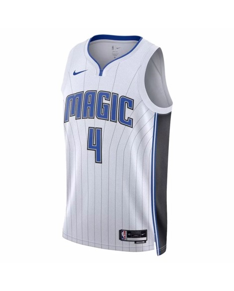 Nike Herren Weiß 2022/23 NBA Swingman Orlando Magic Jalen Suggs No. 4 Shirt für Herren