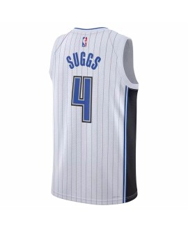 Nike Herren Weiß 2022/23 NBA Swingman Orlando Magic Jalen Suggs No. 4 Shirt für Herren