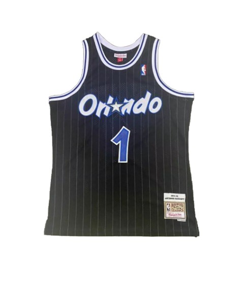 Mitchell&Ness Orlando Magic Hardaway Herren NBA Swingman No.1 Schwarzes Shirt 1994/95