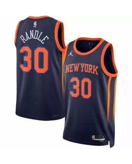 New York Knicks Julius Randle L30 Jordan Brand Navy 2022/23 Herren Swingman Shirt mit Disclaimer Edition
