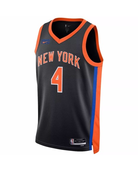 Herren Nike New York Knicks Derrick Rose No. 4 Black 2022/23 Swingman Shirt mit City Edition