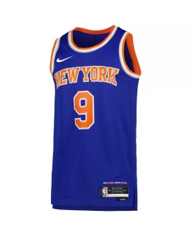 New York Knicks RJ Barrett No. 9 Herren 22/23 Blau Swingman Jersey