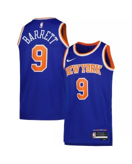 New York Knicks RJ Barrett No. 9 Herren 22/23 Blau Swingman Jersey