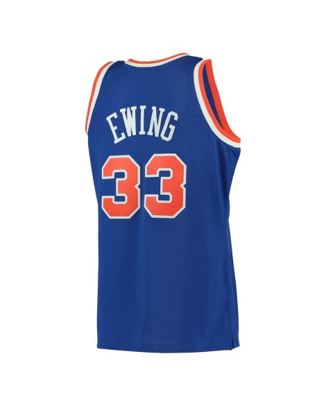New York Knicks Patrick Ewing No. 33 Nike Swingman Blau Retro NBA Trikot