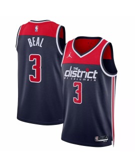 Washington Wizards Herren Swingman No. 3 Jordan Brand Navy 2022/23 Jersey mit Haftungsausschluss Edition