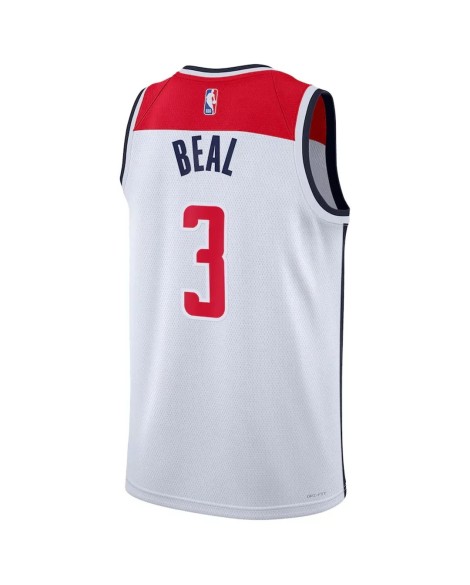 Nike White 2022/23 Herren Washington Wizards Bradley Bill No. 3 Swingman Shirt mit Association Edition