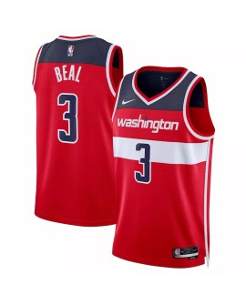 Nike Swingman Washington Wizards Bradley Beal 2022/23 Herren Red No. 3 Shirt mit Icon Edition