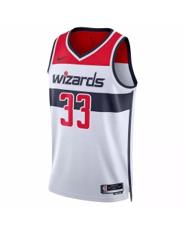 Herren Nike Swingman Washington Wizards Kyle Kuzma No. 33 White 2022/23 Association Edition