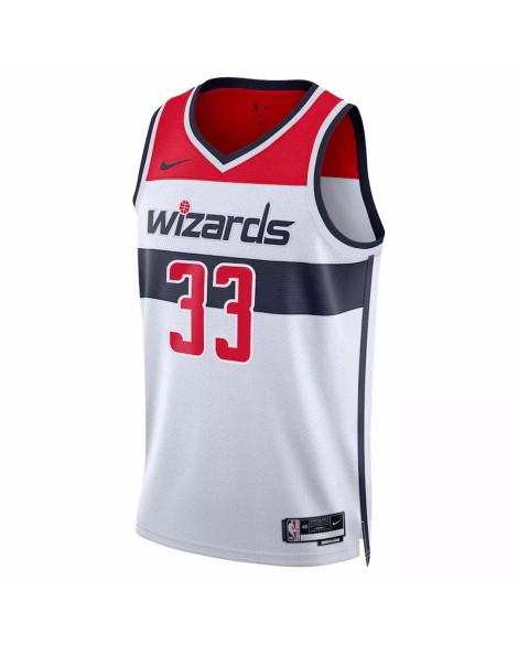 Herren Nike Swingman Washington Wizards Kyle Kuzma No. 33 White 2022/23 Association Edition