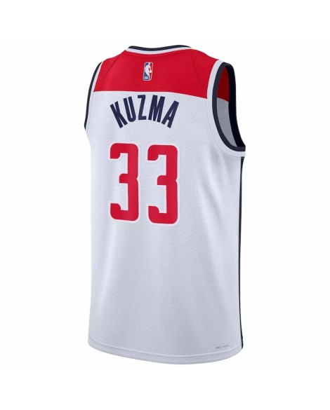 Herren Nike Swingman Washington Wizards Kyle Kuzma No. 33 White 2022/23 Association Edition