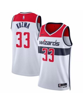 Herren Nike Swingman Washington Wizards Kyle Kuzma No. 33 White 2022/23 Association Edition