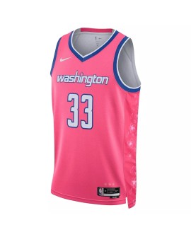 Herren Nike Swingman Rose 2022/23 Kyle Kuzma Washington Wizards No. 33 Trikot mit City Edition