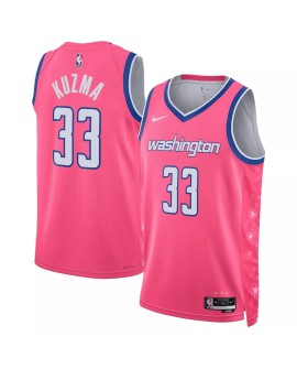 Herren Nike Swingman Rose 2022/23 Kyle Kuzma Washington Wizards No. 33 Trikot mit City Edition