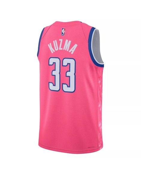 Herren Nike Swingman Rose 2022/23 Kyle Kuzma Washington Wizards No. 33 Trikot mit City Edition