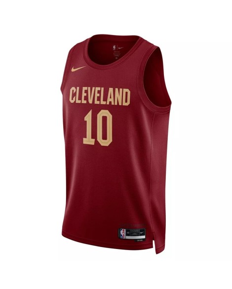 Nike Wine #10 Cleveland Cavaliers Darius Garland 2022/23 Swingman-Trikot für Herren – Icon Edition