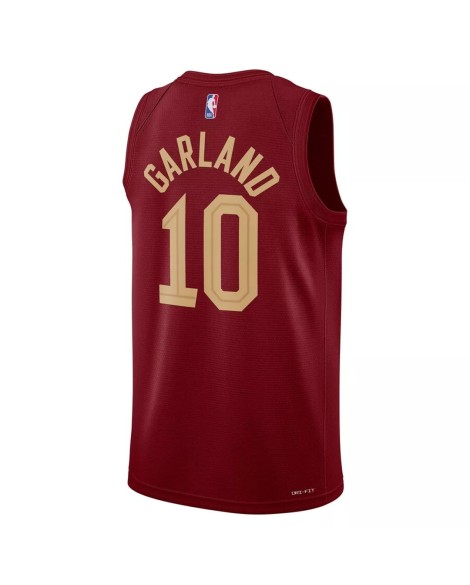 Nike Wine #10 Cleveland Cavaliers Darius Garland 2022/23 Swingman-Trikot für Herren – Icon Edition