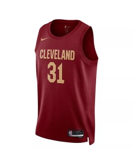 Herren 2022/23 Cleveland Cavaliers Jarrett Allen #31 Nike Wine Swingman Trikot – Icon Edition
