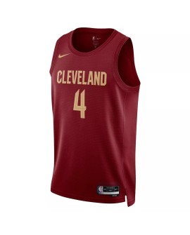 Cleveland Cavaliers Evan Mobley #4 Nike Wine 2022/23 Swingman-Trikot für Herren – Icon Edition