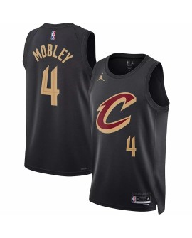 Herren Cleveland Cavaliers Evan Mobley #4 Jordan Brand Schwarzes 2022/23 Swingman-Trikot – Statement Edition