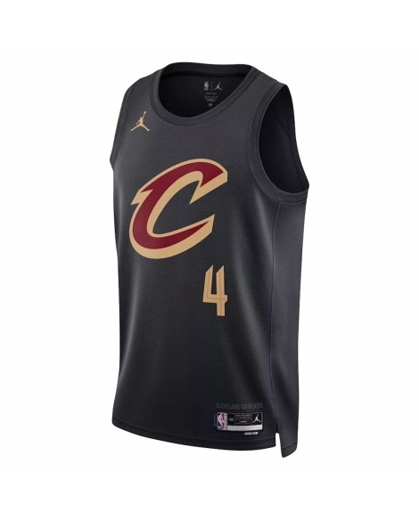 Herren Cleveland Cavaliers Evan Mobley #4 Jordan Brand Schwarzes 2022/23 Swingman-Trikot – Statement Edition
