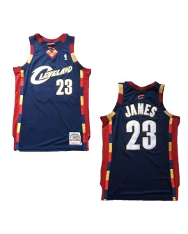 NBA Swingman Cleveland Cavaliers James #23 Mitchell & Ness Marineblaues Trikot 2008/09 für Herren