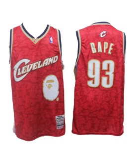 BAPE x Mitchell & Ness Cleveland Cavaliers ABC – Rotes Swingman-Basketballtrikot