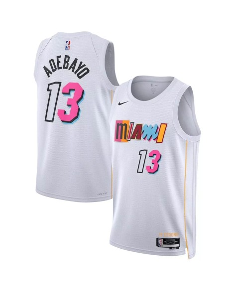 Nike Miami Heat Bam Adebayo No.13 Weiß 2022/23 Swingman Shirt für Herren