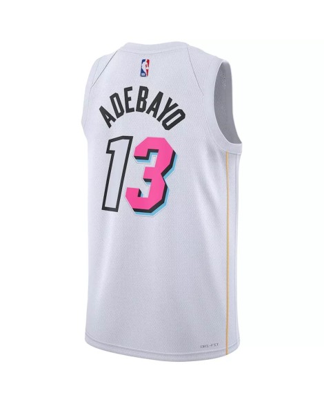 Nike Miami Heat Bam Adebayo No.13 Weiß 2022/23 Swingman Shirt für Herren